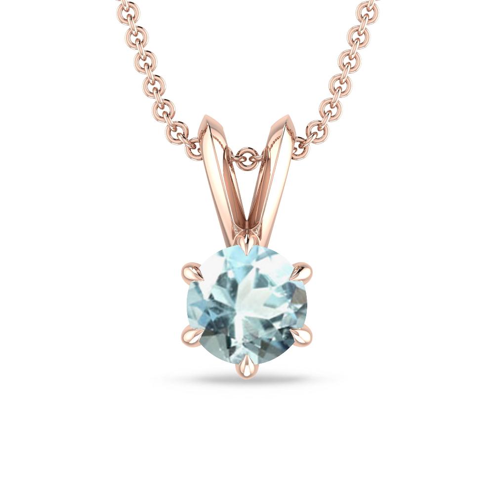 Rose Gold - Aquamarine