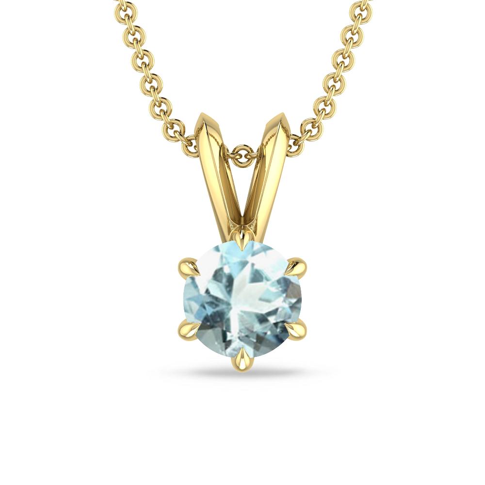 Yellow Gold - Aquamarine