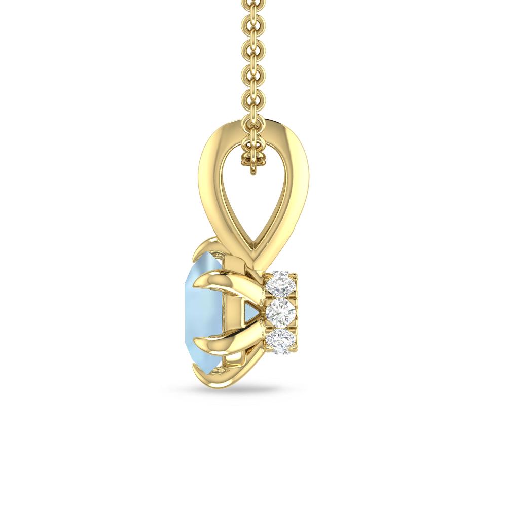 Yellow Gold - Aquamarine