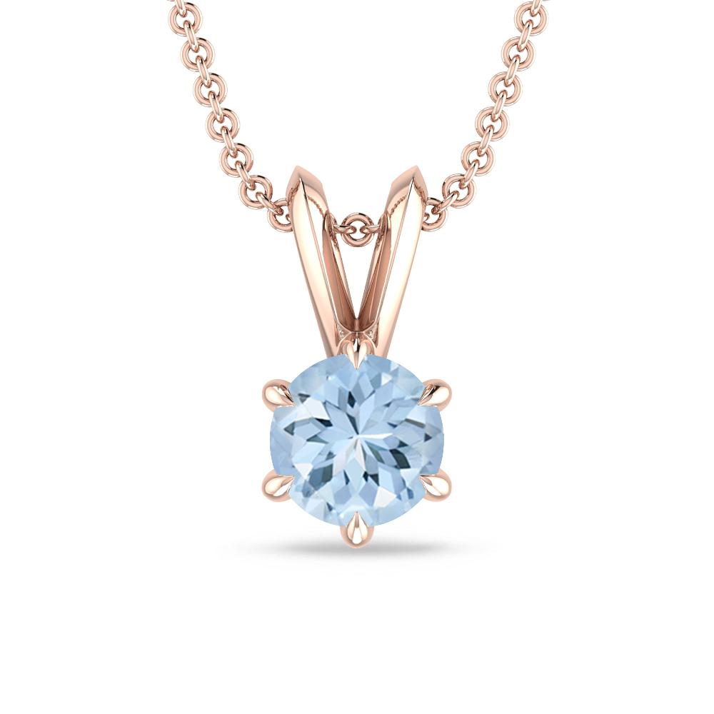 Rose Gold - Aquamarine