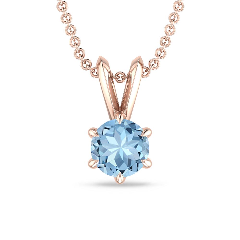 Rose Gold - Aquamarine