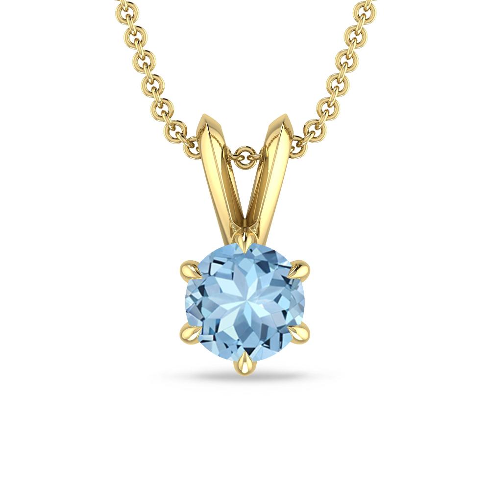 Yellow Gold - Aquamarine