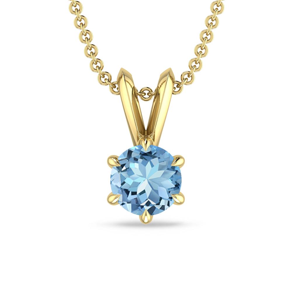 Yellow Gold - Aquamarine