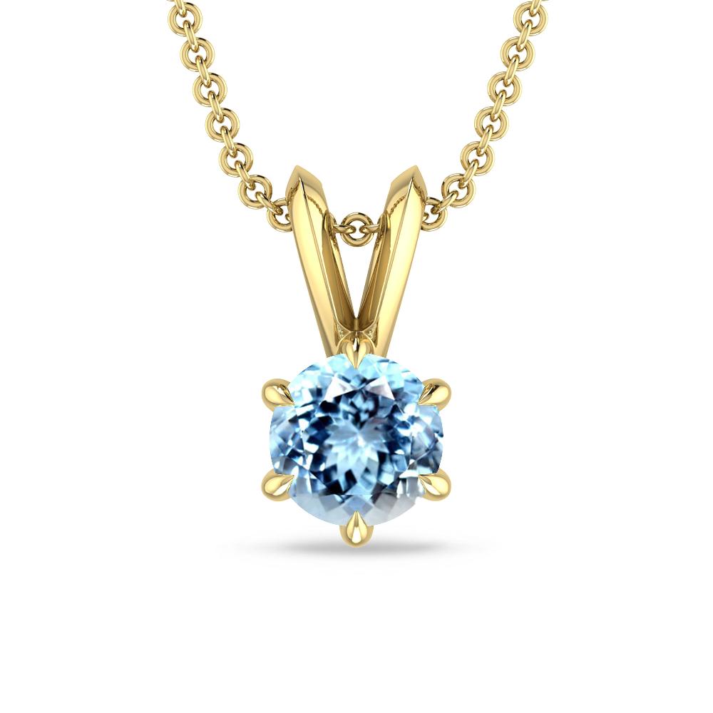 Yellow Gold - Aquamarine