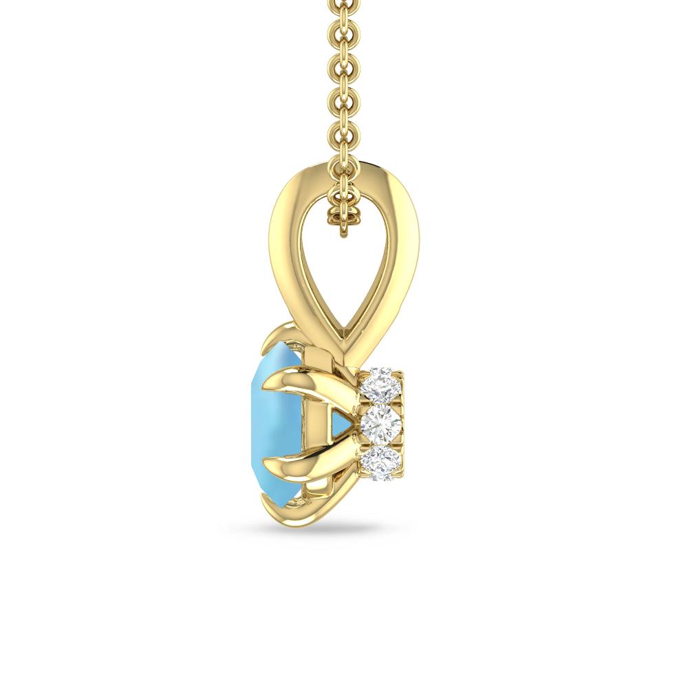 Yellow Gold - Aquamarine