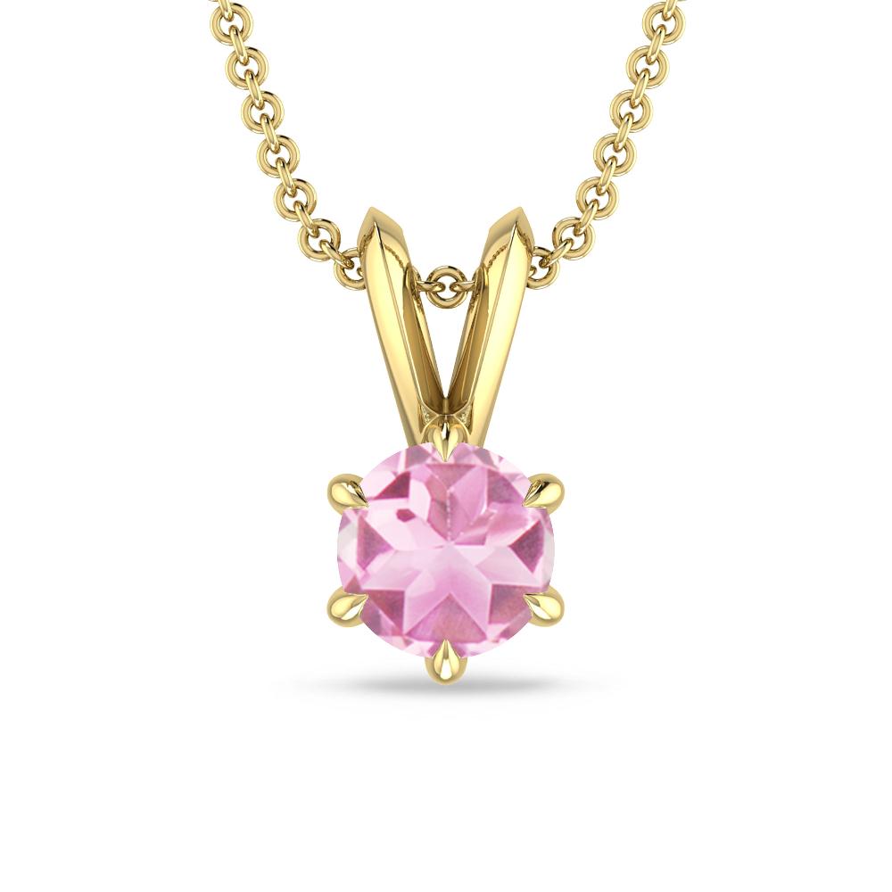 Yellow Gold - Pink Tourmaline