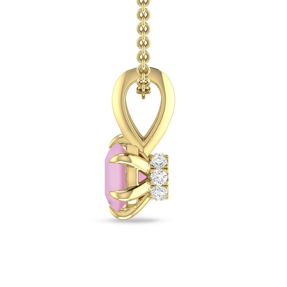 Yellow Gold - Pink Tourmaline