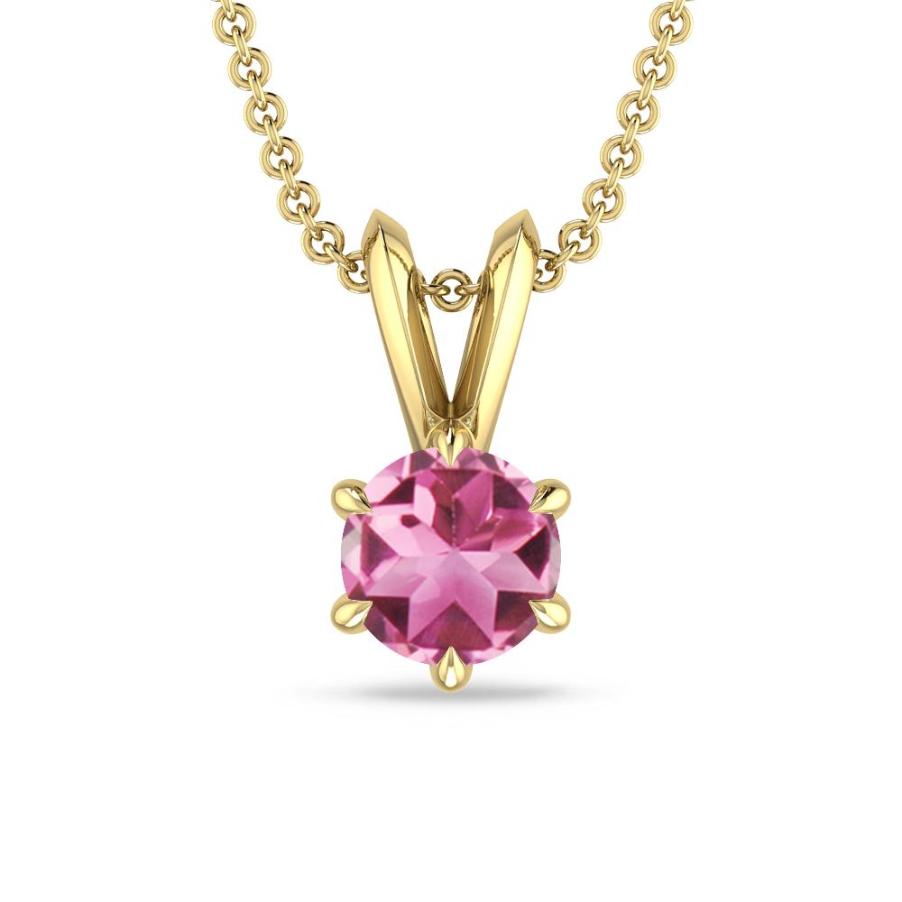 Yellow Gold - Pink Tourmaline