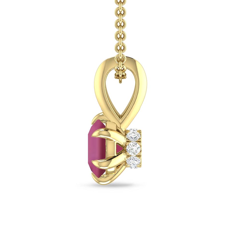 Yellow Gold - Pink Tourmaline