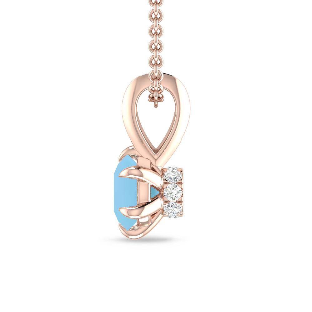 Rose Gold - Blue Topaz