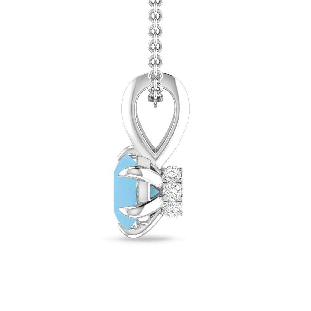 White Gold - Blue Topaz