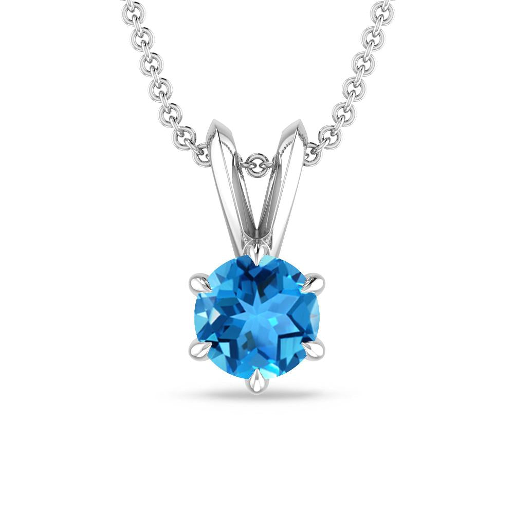 White Gold - Blue Topaz