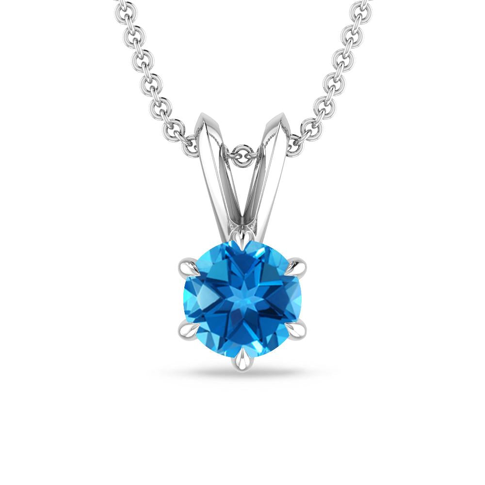 White Gold - Blue Topaz