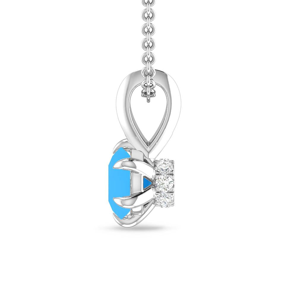 White Gold - Blue Topaz