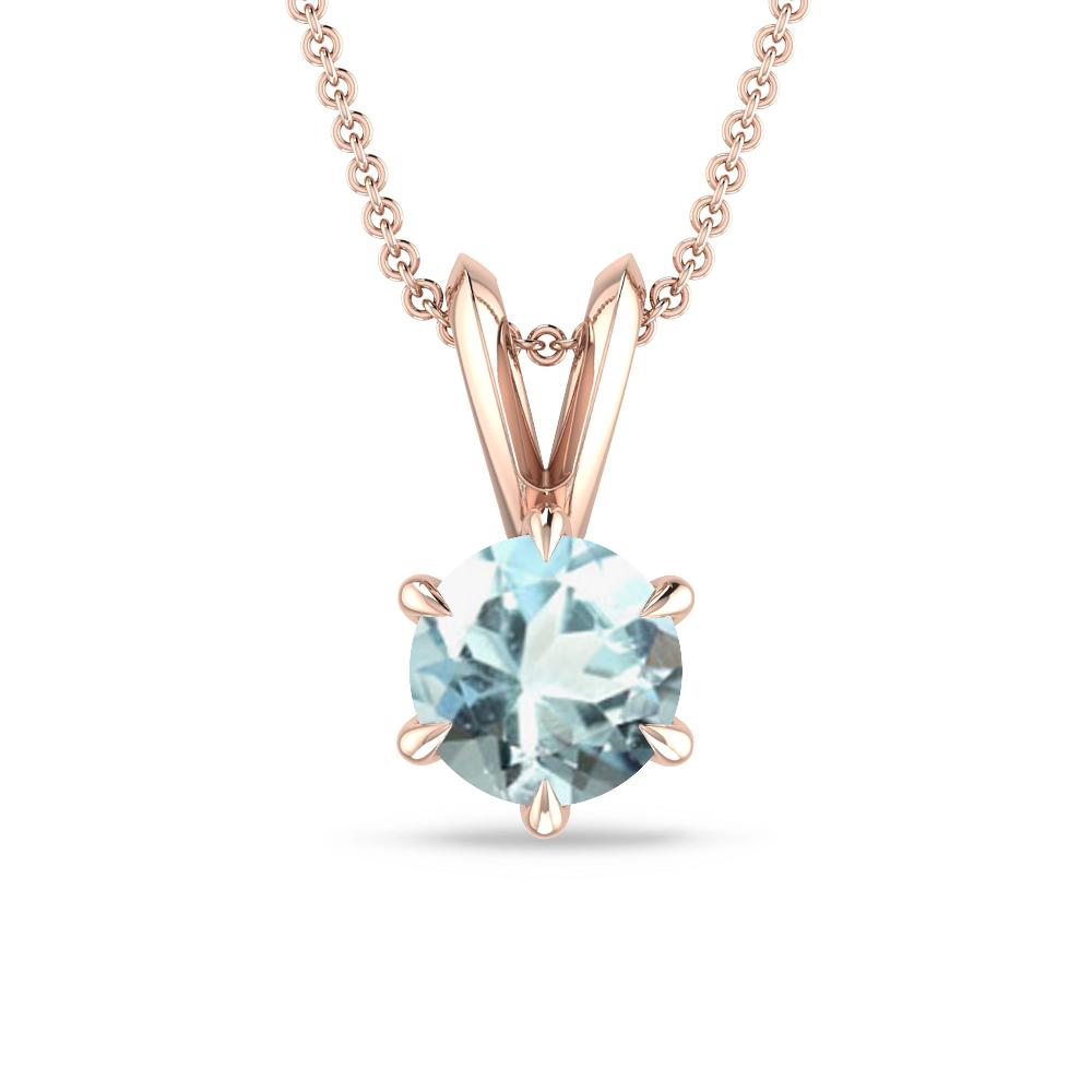 Rose Gold - Aquamarine