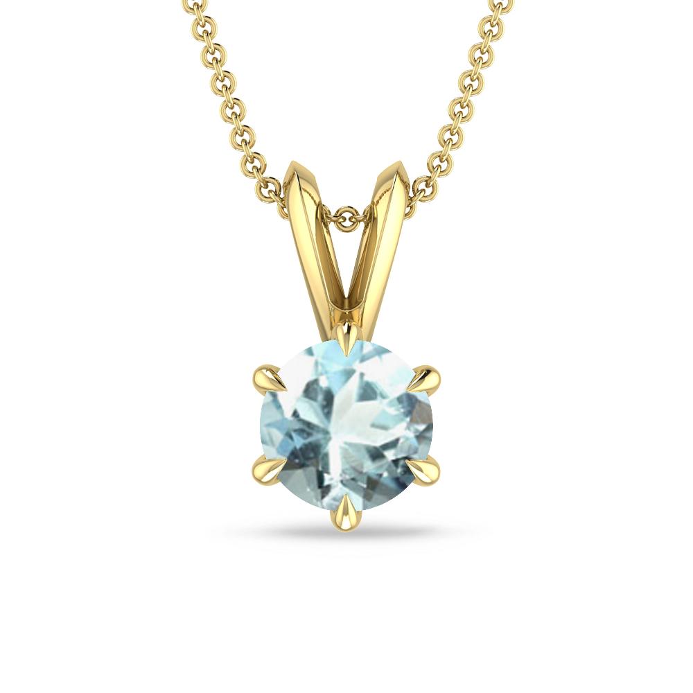 Yellow Gold - Aquamarine