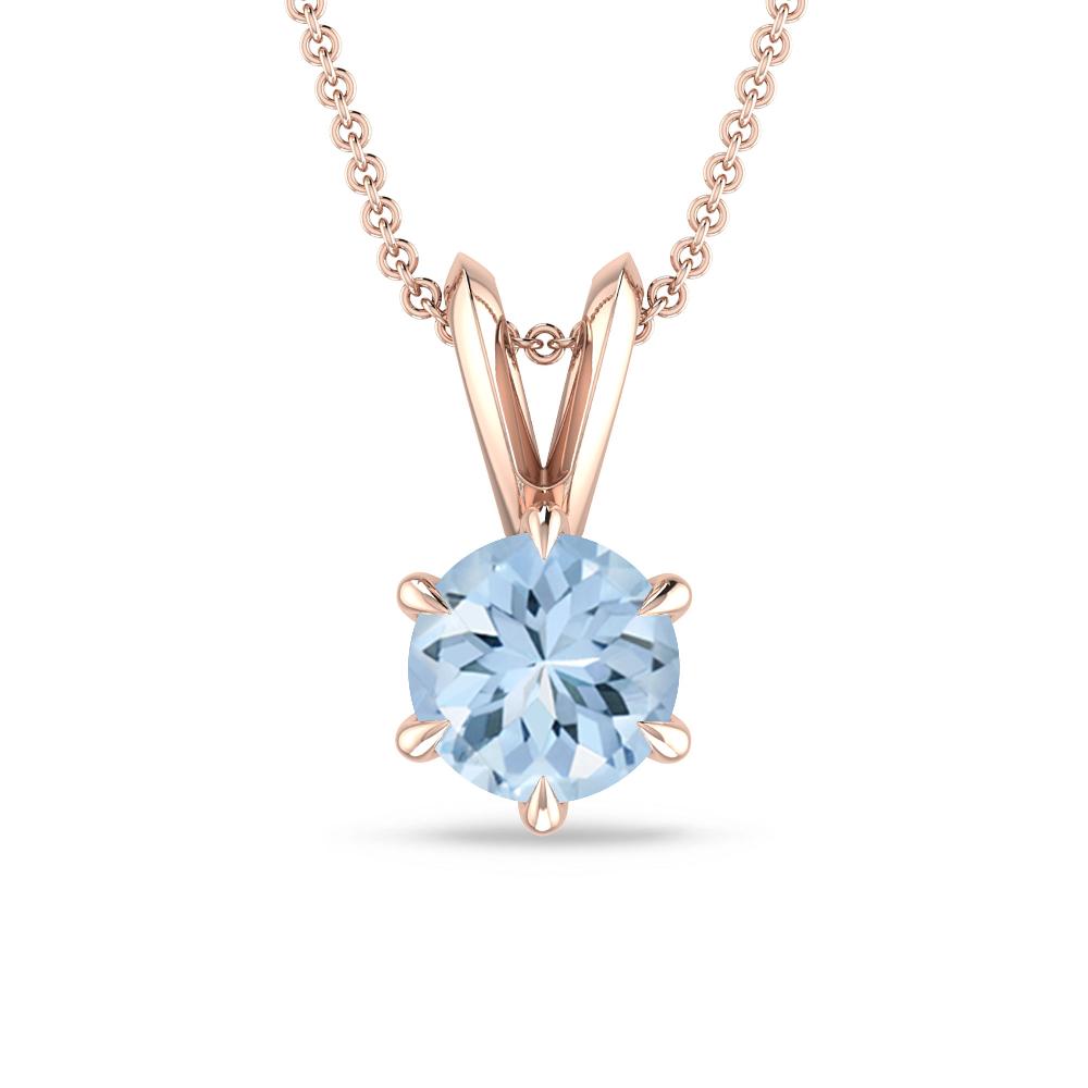 Rose Gold - Aquamarine