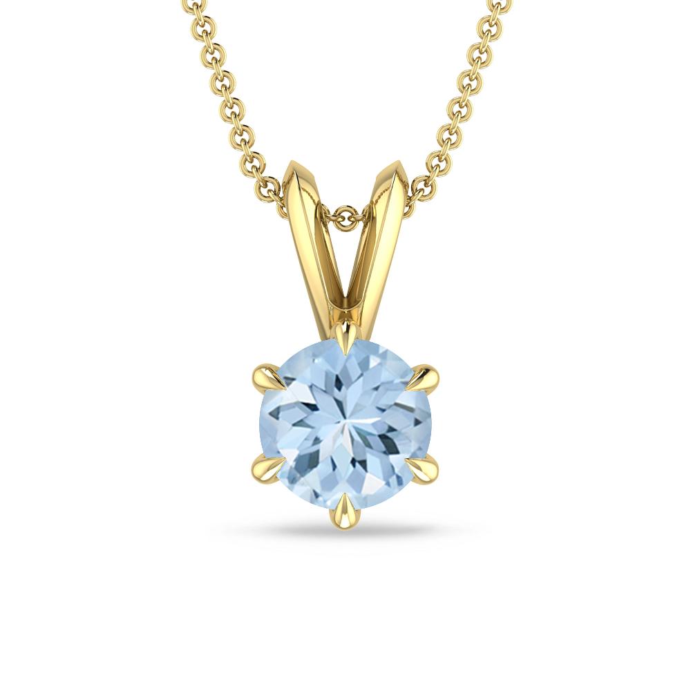 Yellow Gold - Aquamarine