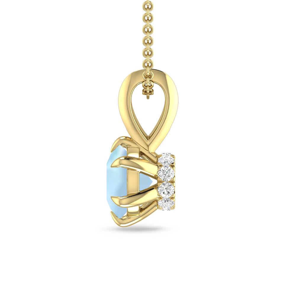 Yellow Gold - Aquamarine