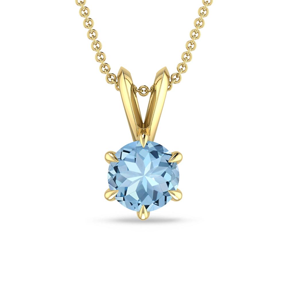 Yellow Gold - Aquamarine