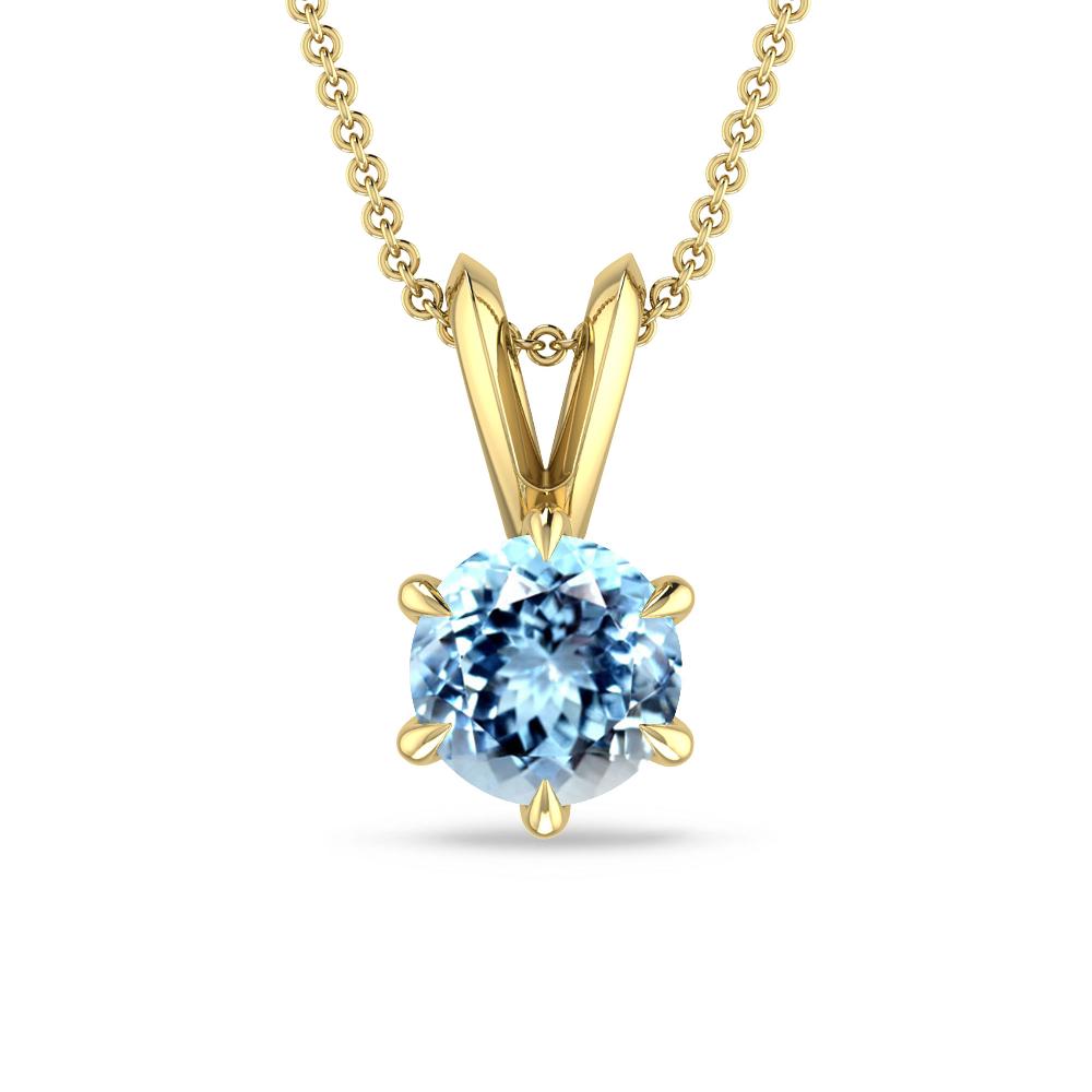 Yellow Gold - Aquamarine