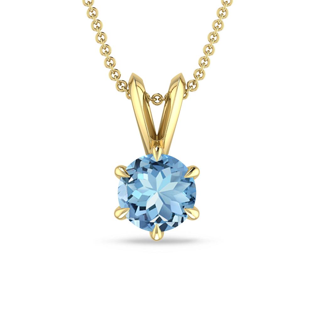 Yellow Gold - Aquamarine