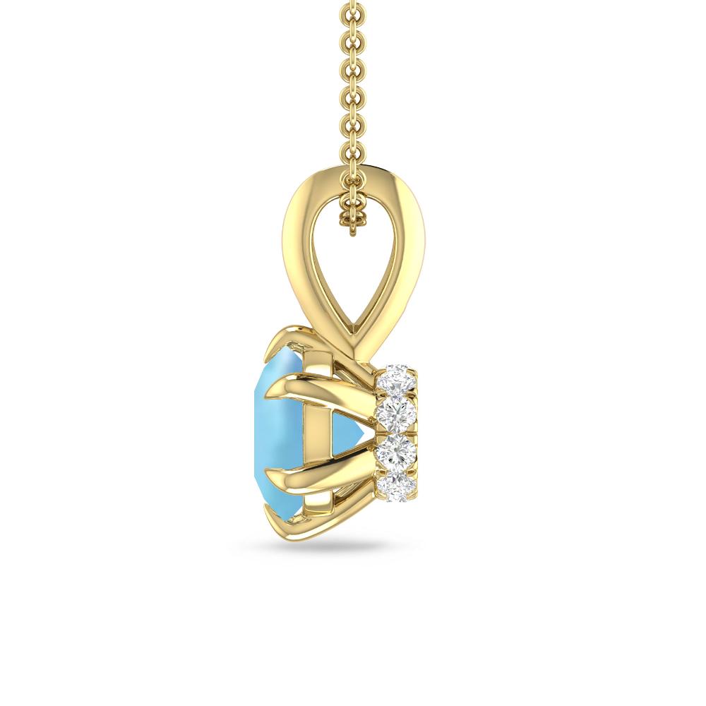 Yellow Gold - Aquamarine