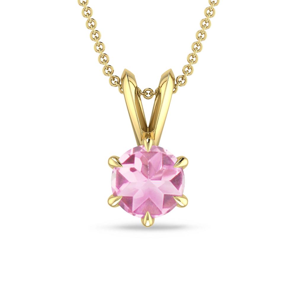 Yellow Gold - Pink Tourmaline