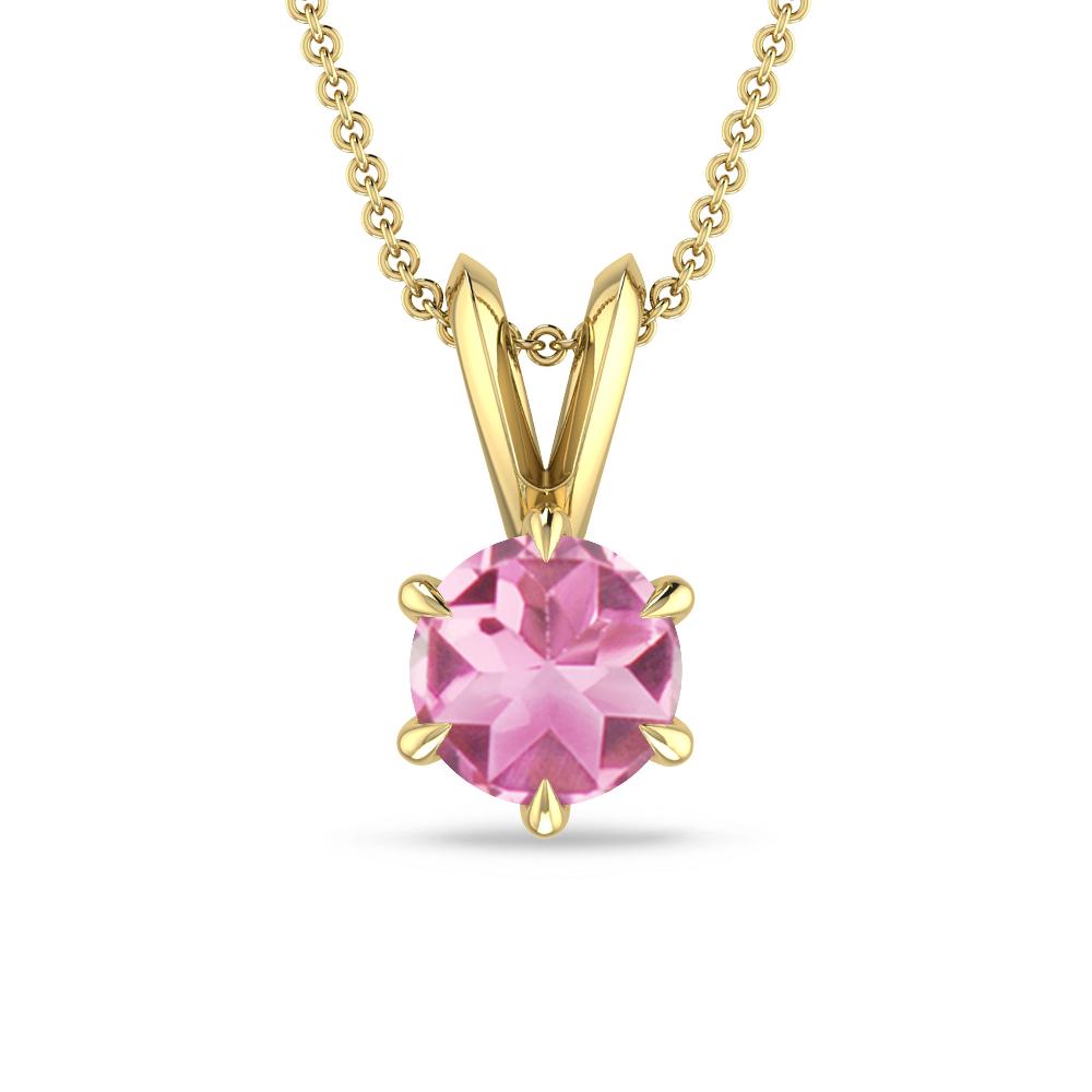 Yellow Gold - Pink Tourmaline