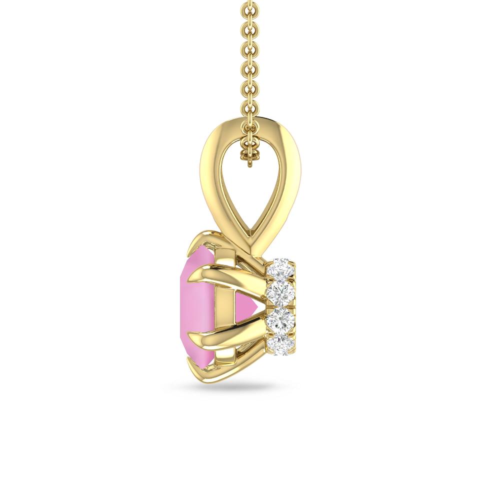 Yellow Gold - Pink Tourmaline