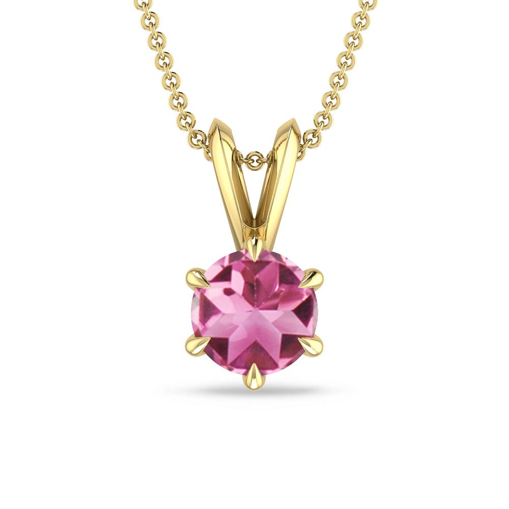 Yellow Gold - Pink Tourmaline