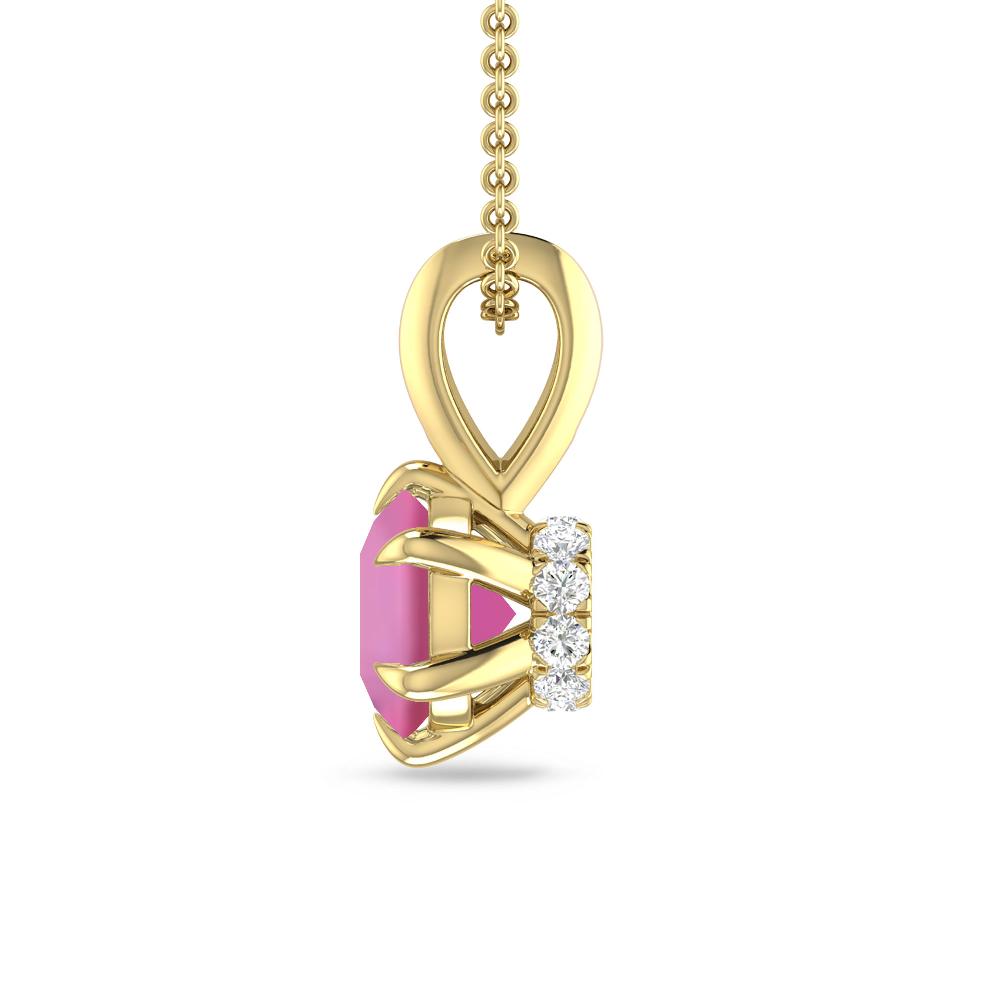 Yellow Gold - Pink Tourmaline