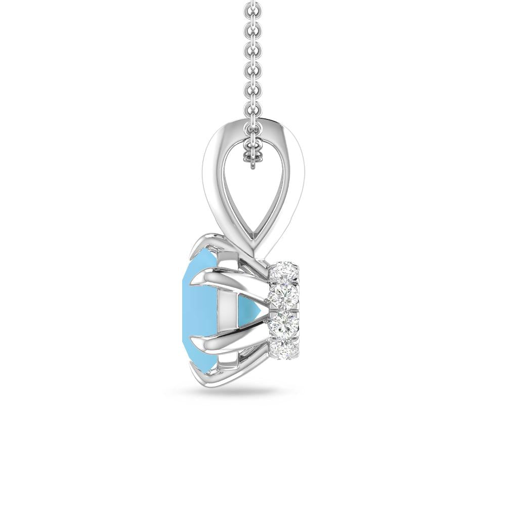 White Gold - Blue Topaz