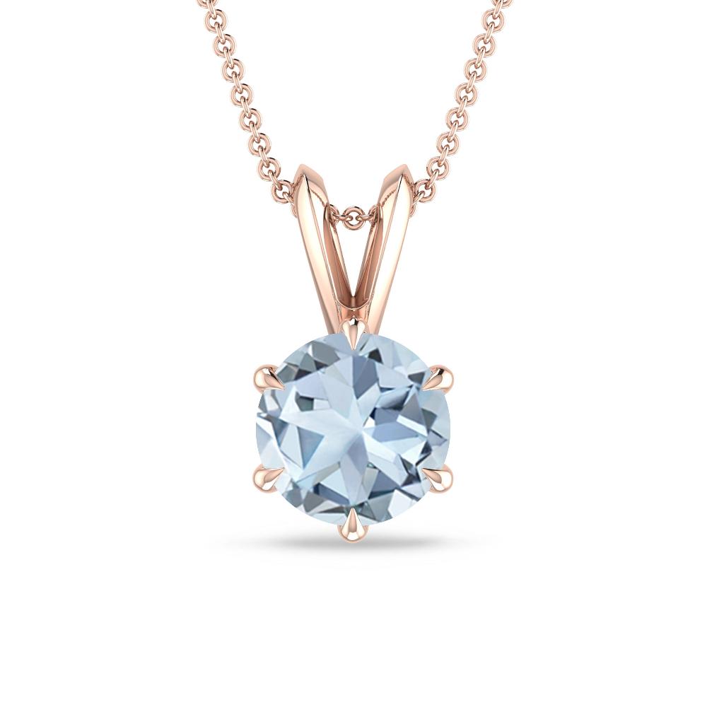 Rose Gold - Aquamarine