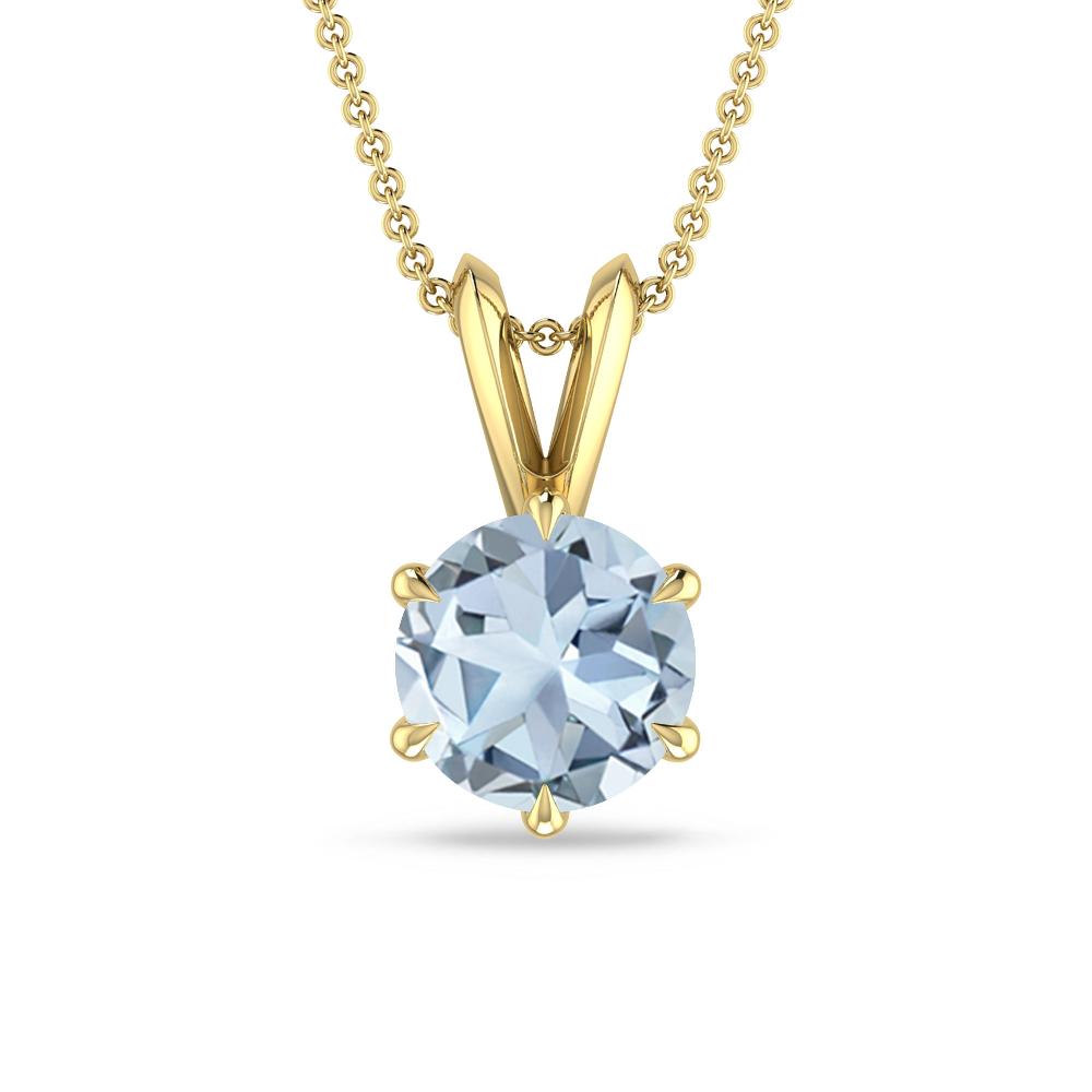 Yellow Gold - Aquamarine