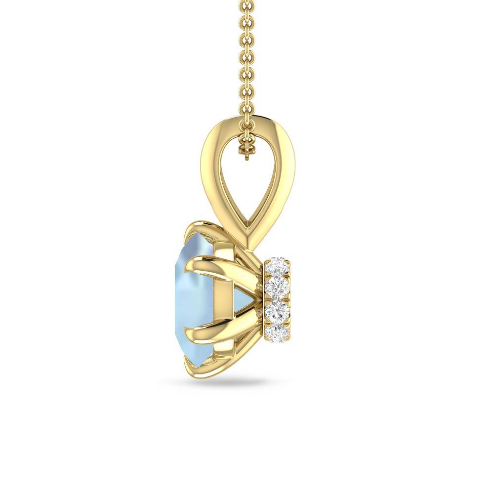 Yellow Gold - Aquamarine