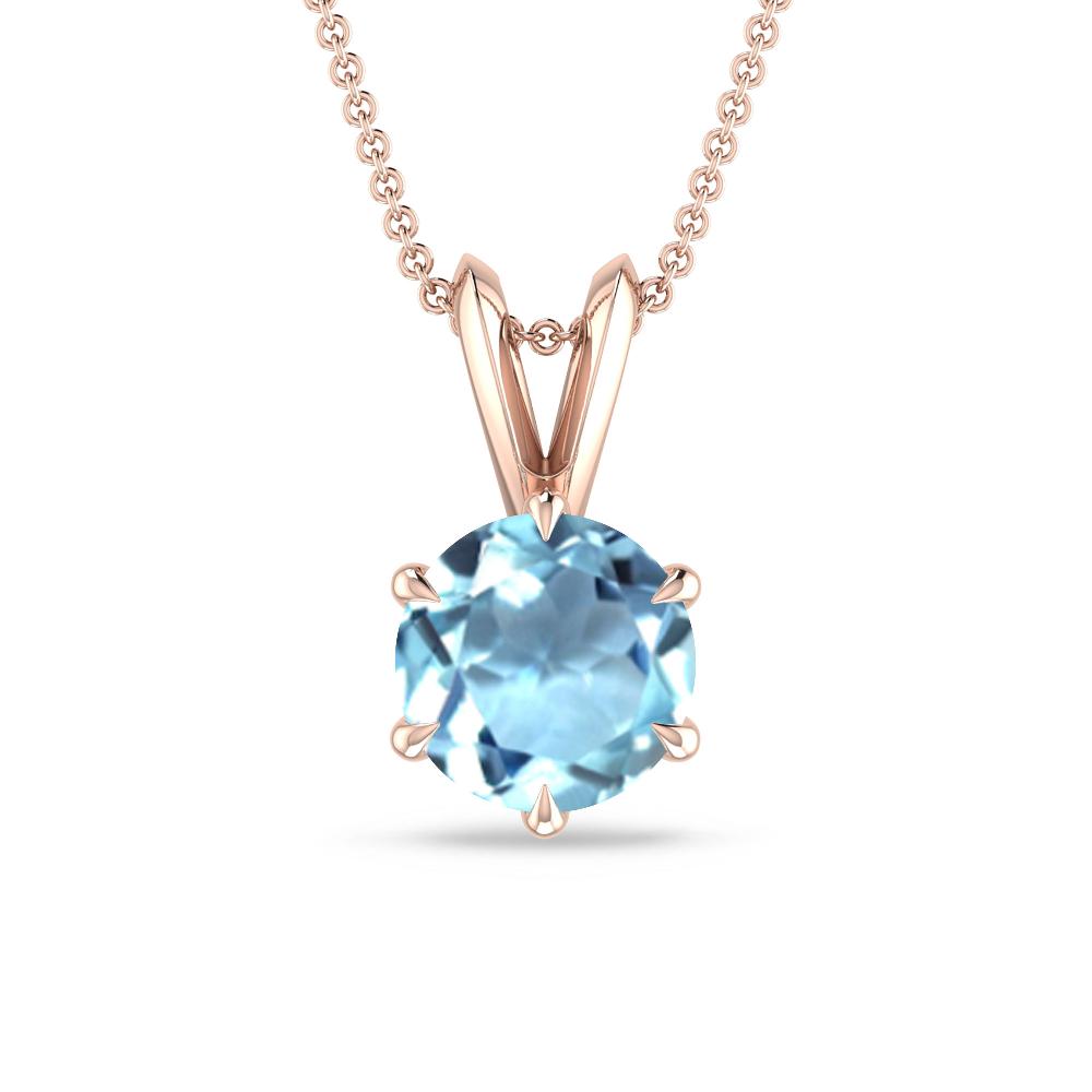 Rose Gold - Aquamarine