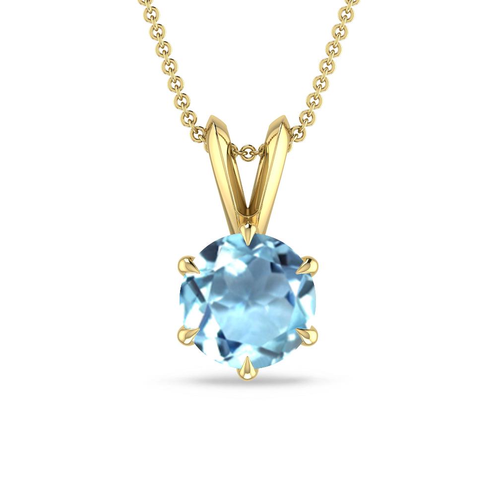 Yellow Gold - Aquamarine