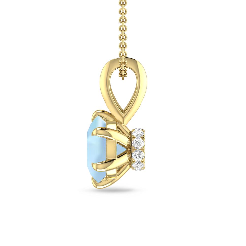 Yellow Gold - Aquamarine