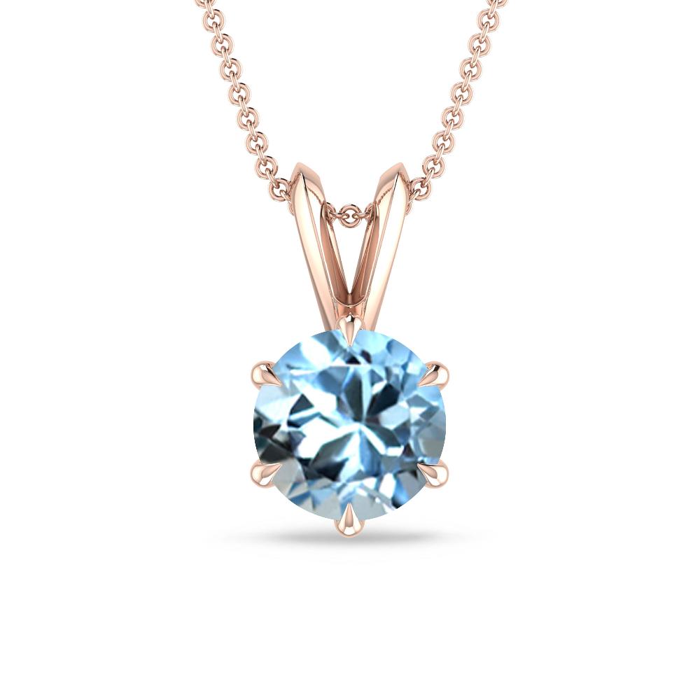 Rose Gold - Aquamarine