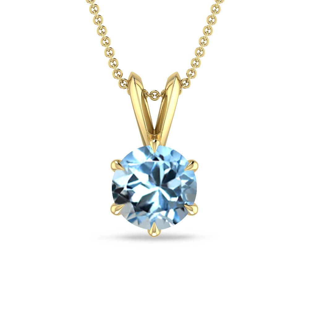 Yellow Gold - Aquamarine