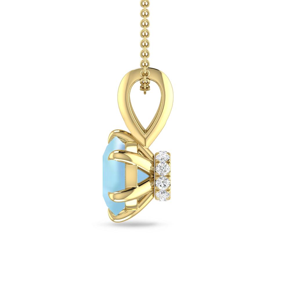 Yellow Gold - Aquamarine