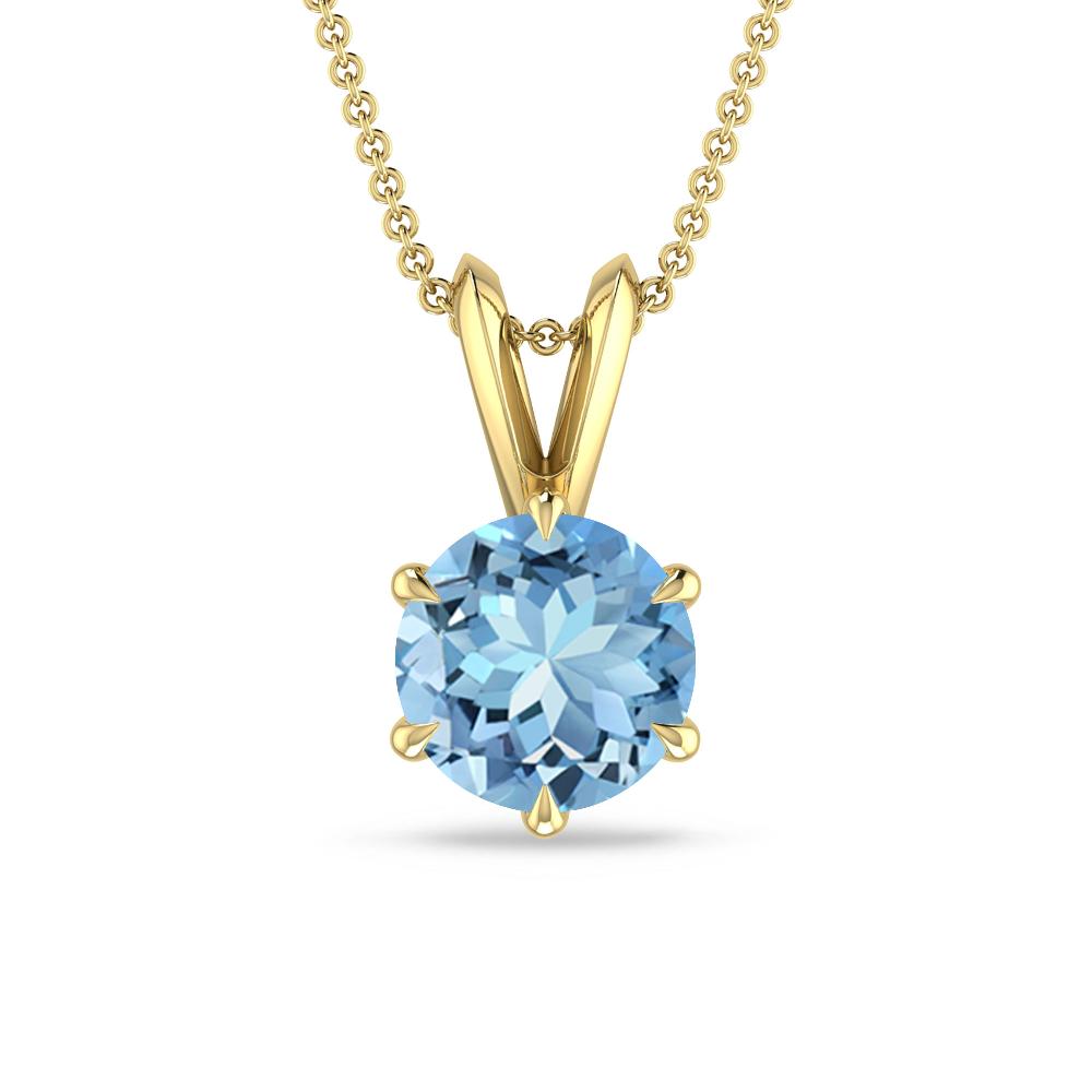 Yellow Gold - Aquamarine