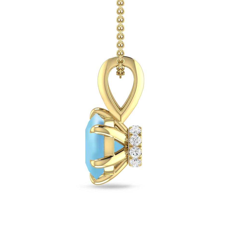 Yellow Gold - Aquamarine