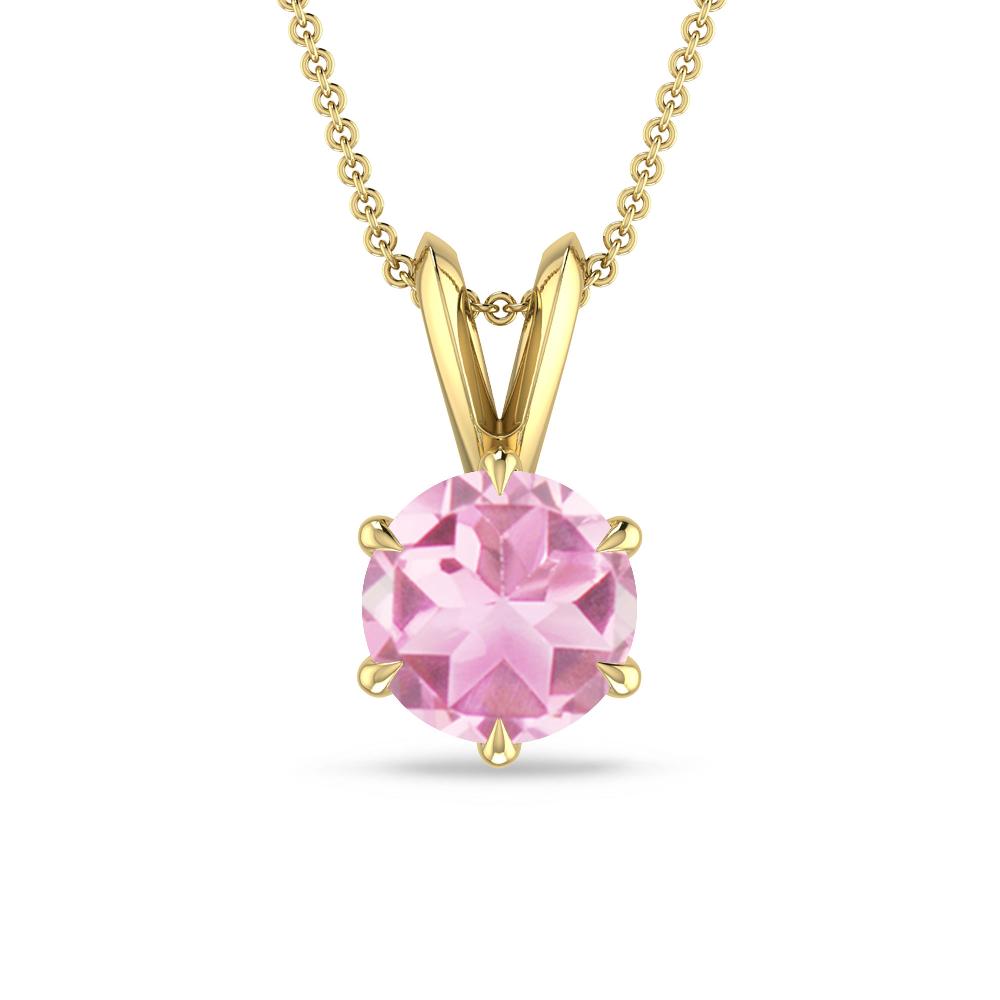 Yellow Gold - Pink Tourmaline