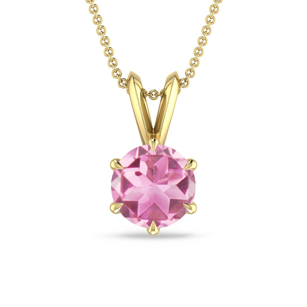 Yellow Gold - Pink Tourmaline