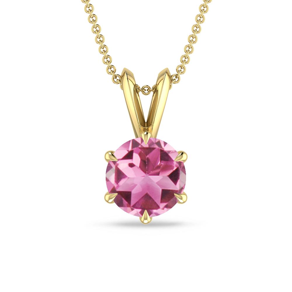 Yellow Gold - Pink Tourmaline