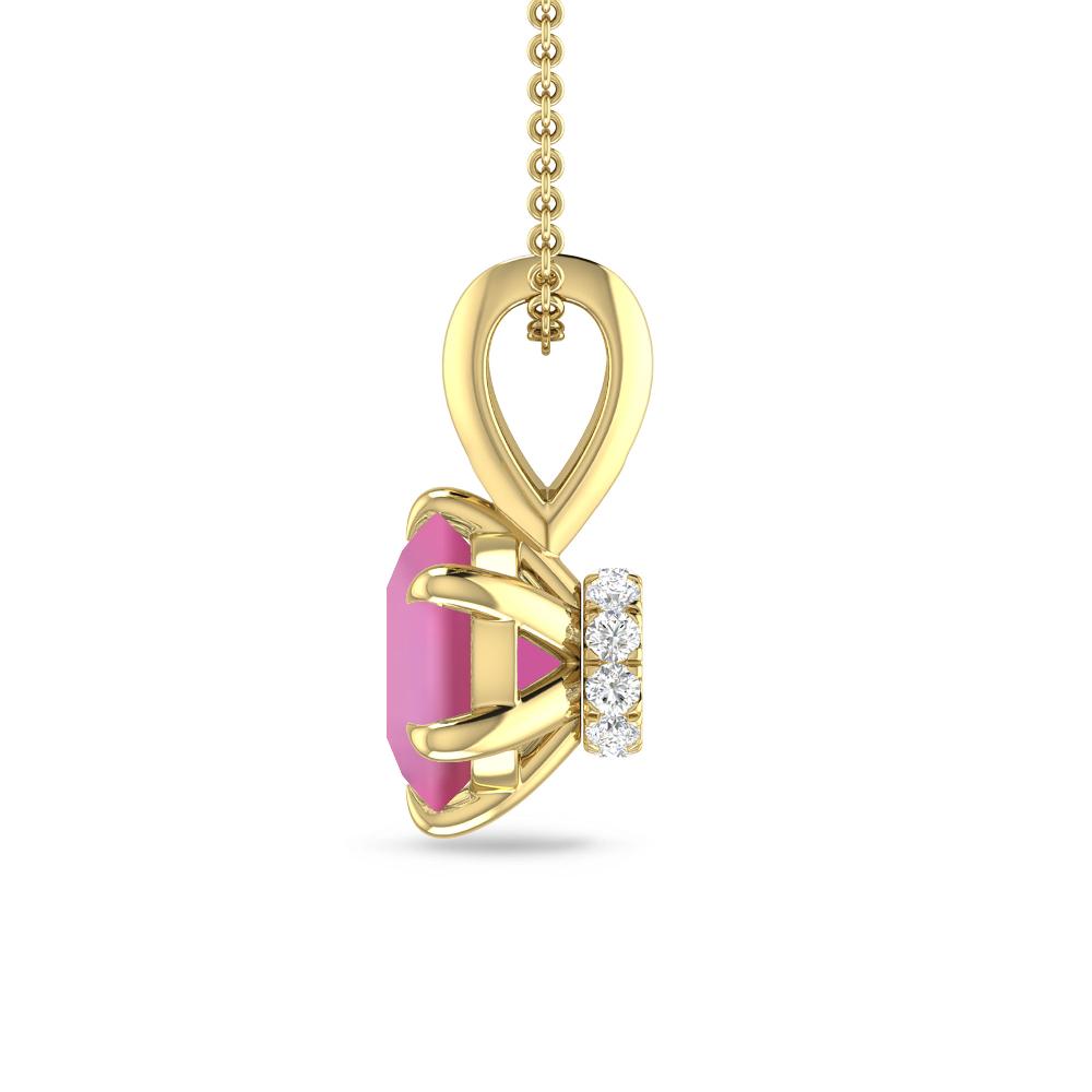 Yellow Gold - Pink Tourmaline