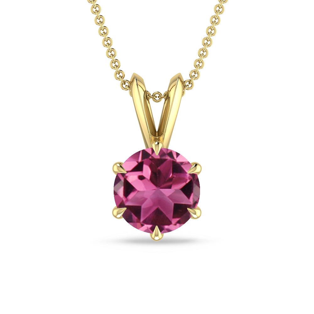 Yellow Gold - Pink Tourmaline