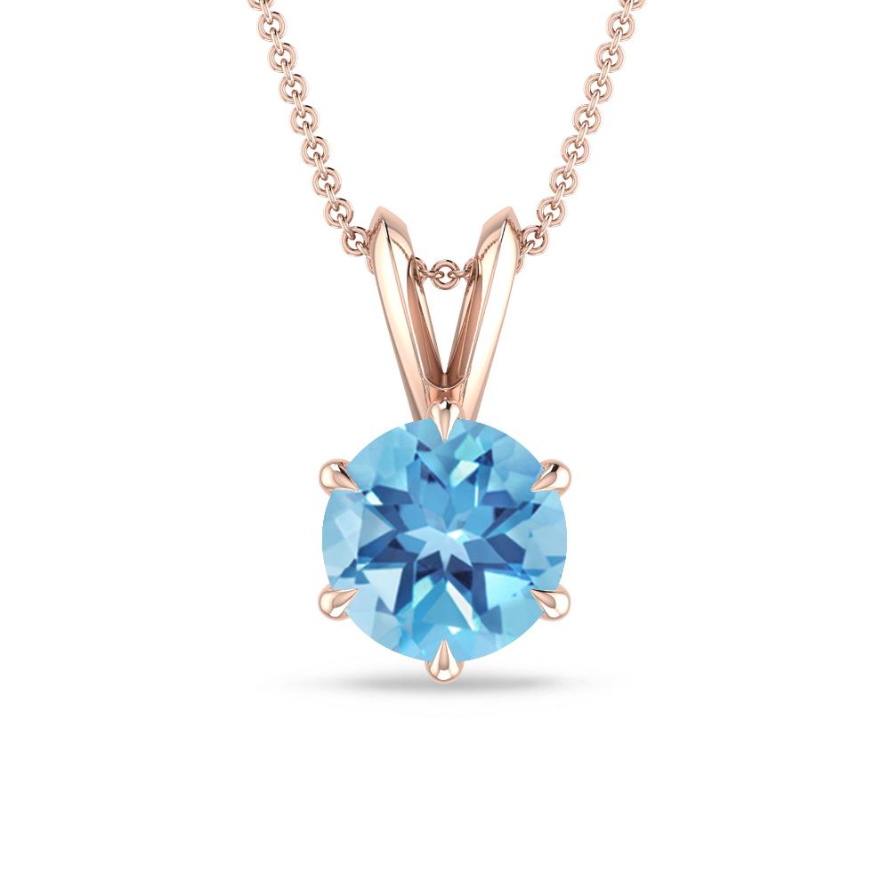 Rose Gold - Blue Topaz